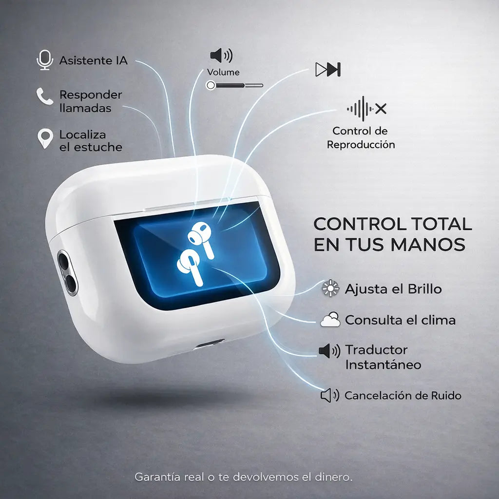 Air pods Inteligentes con cancelación de ruído IA