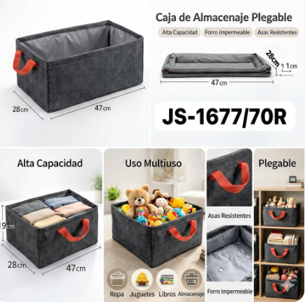 4x1 cajas organizadoras de ropa tela resistente armable