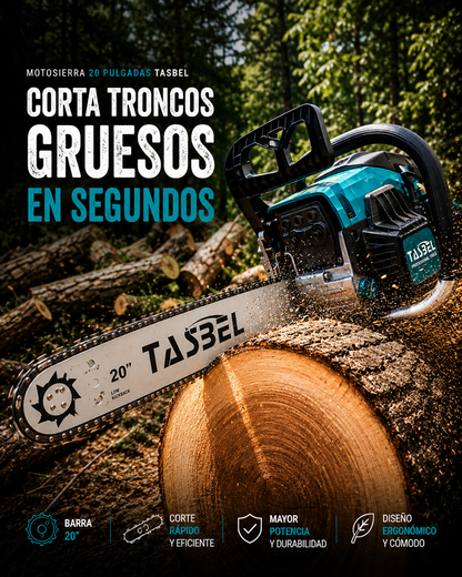 Motosierra multiuso Bencinera- Espada de acero 20 pulgadas