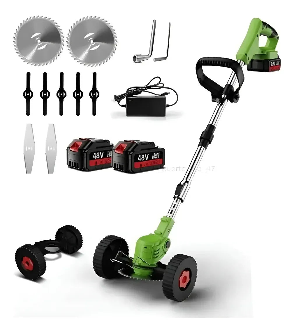 Podadora de pasto "Grass Pro" con 2 baterías + accesorios